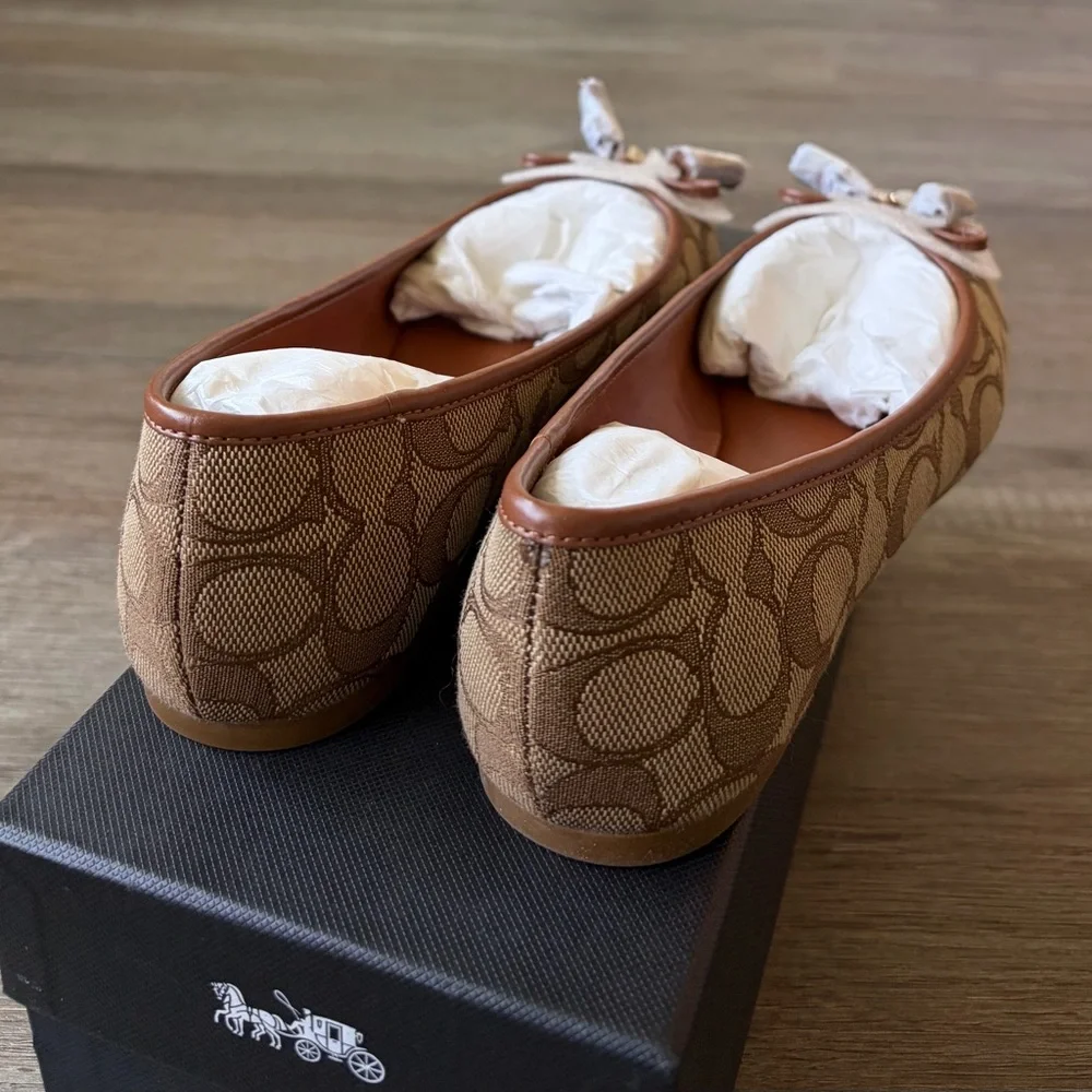 Coach Tan Signature Loafers - Picture 4 of 6